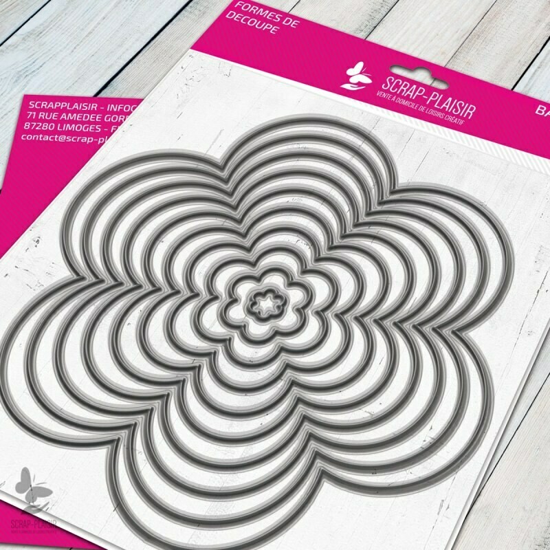 Set de 10 matrices de découpes dies fleurs - 14,5x14,5cm Set de 10 matrices de découpes dies fleurs - 14,5x14,5cm