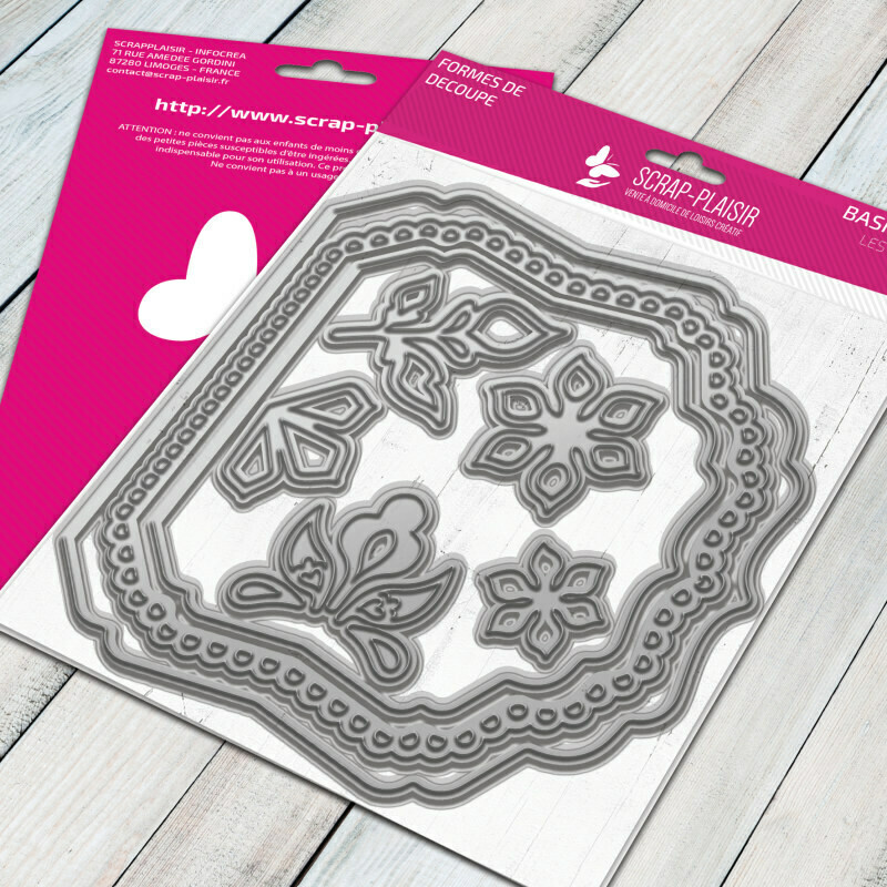 Set de 8 matrices de découpes dies spécial pour créer des albums complet couverture et pages intérieures - 14,5x14,5cm Set de 8 matrices de découpes dies spécial pour créer des albums complet couverture et pages intérieures - 14,5x14,5cm