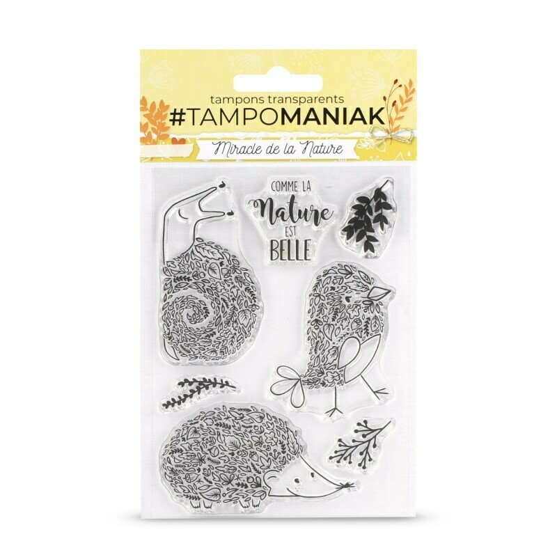 Set de tampons clear Animaux feuillus - 10x15cm Set de tampons clear Animaux feuillus - 10x15cm