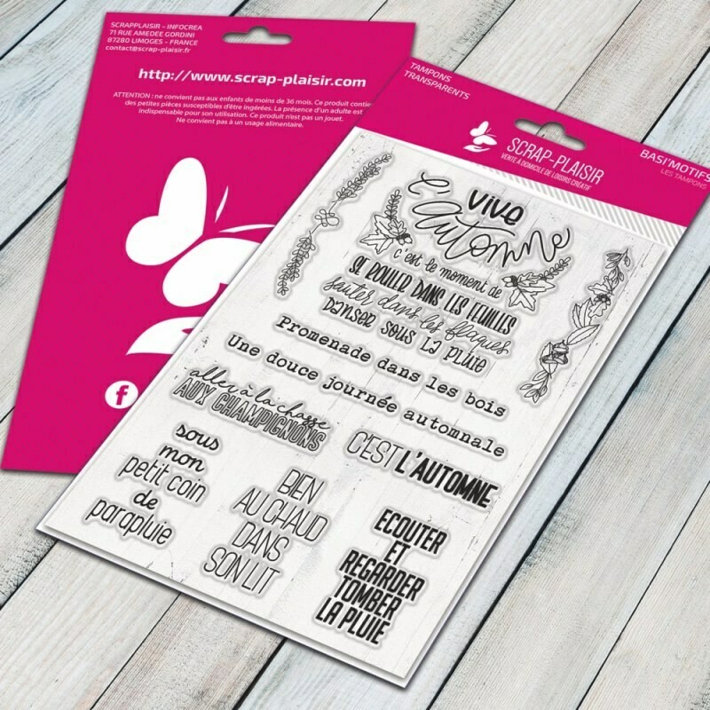 Set de 10 tampons clear motifs, mots et expressions Automne - 10x15cm Set de 10 tampons clear motifs, mots et expressions Automne - 10x15cm