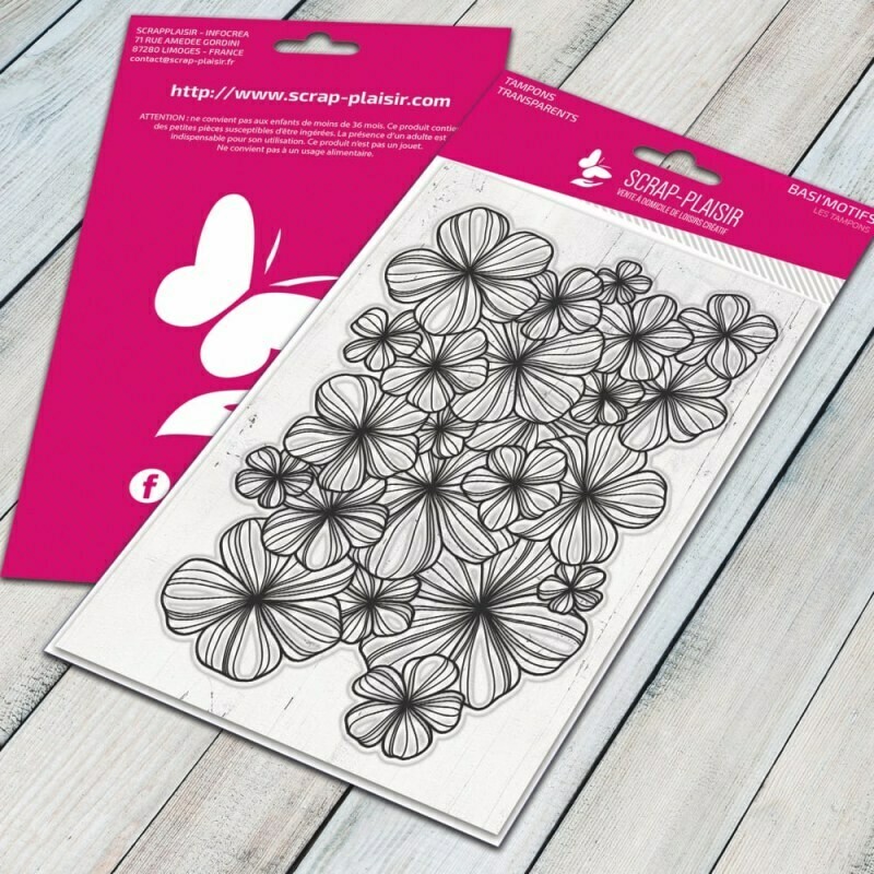 Set de 1 tampons clear fleurs - 10x15cm Set de 1 tampons clear fleurs - 10x15cm