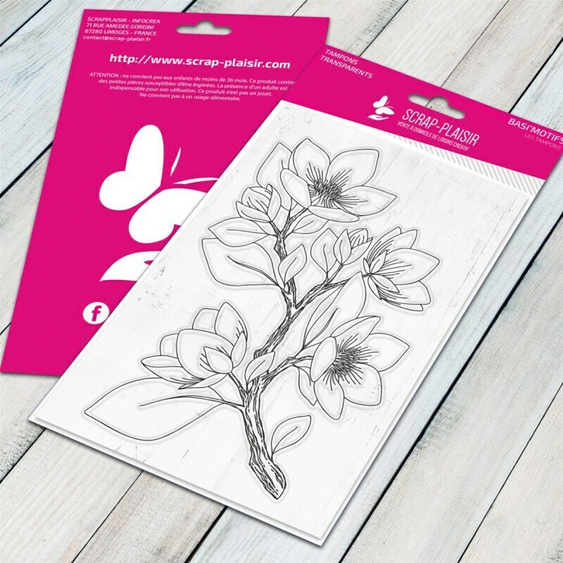 Set de 1 tampons clear rameau fleuri 1 - 10x15cm Set de 1 tampons clear rameau fleuri 1 - 10x15cm