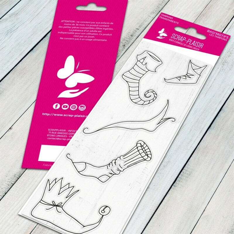Set de tampons clear chaussettes de lutins - 13x5,5cm Set de tampons clear chaussettes de lutins - 13x5,5cm