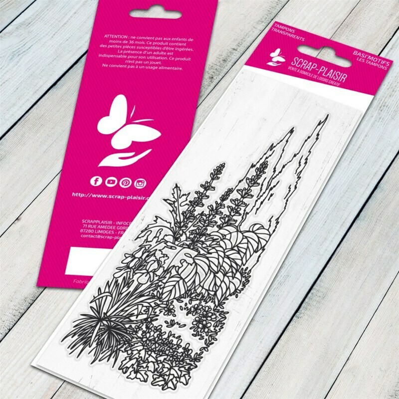 Set de 1 tampons clear jardin anglais - 13x5,5cm Set de 1 tampons clear jardin anglais - 13x5,5cm