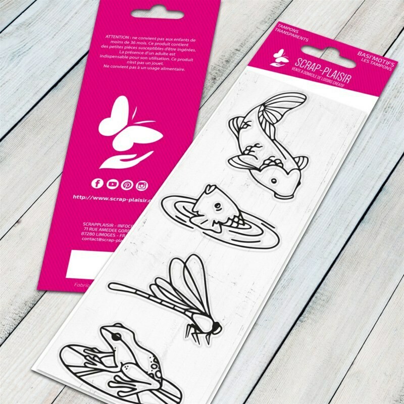 Set de 4 tampons clear les amis du marais - 13x5,5cm Set de 4 tampons clear les amis du marais - 13x5,5cm