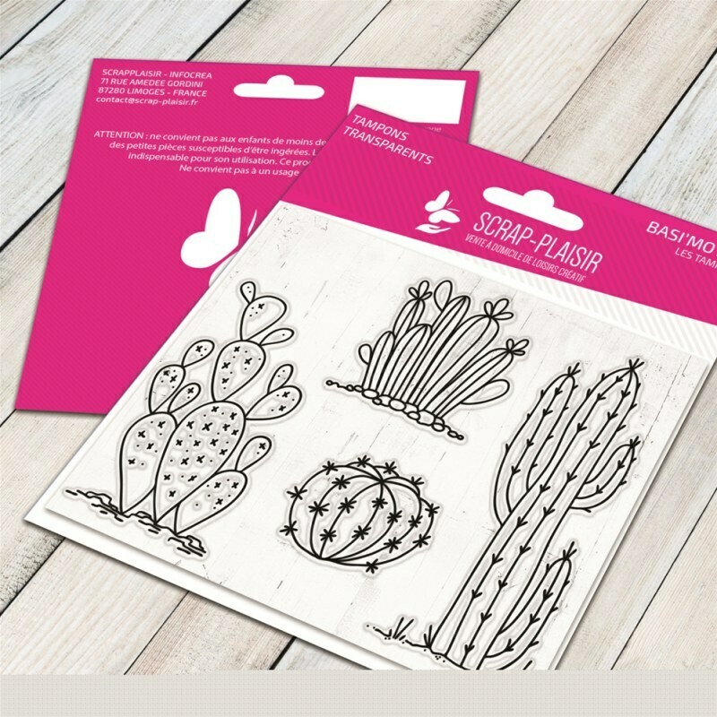 Set de 4 tampons clear cactus - 10x8cm Set de 4 tampons clear cactus - 10x8cm