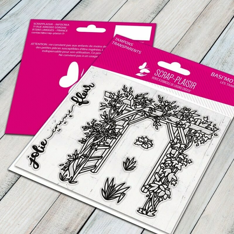 Set de 5 tampons clear tonnelle - 10x8cm Set de 5 tampons clear tonnelle - 10x8cm