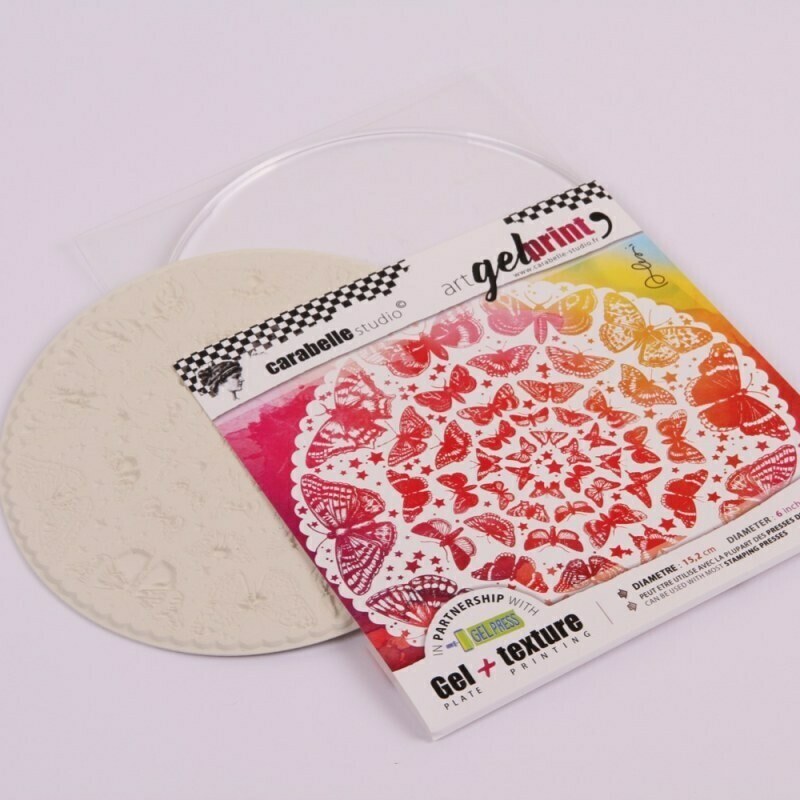 Art Gel Print Rond : Disque aux papillons by Alexi Art Gel Print Rond : Disque aux papillons by Alexi