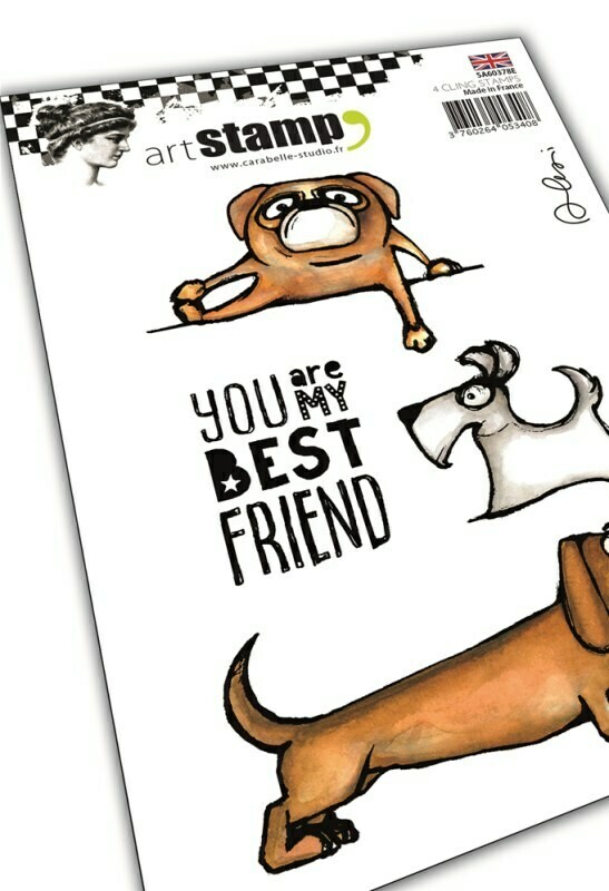 Set de 4 tampons clear A6 : My dog, my best friend by Alexi - 10x15cm Set de 4 tampons clear A6 : My dog, my best friend by Alexi - 10x15cm