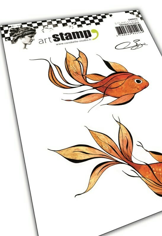 Set de tampons cling A6 : 2 Poissons by Soizic - 10x15cm Set de tampons cling A6 : 2 Poissons by Soizic - 10x15cm