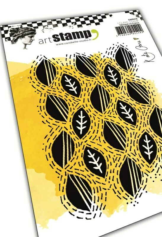 Set de tampons cling A6 : Wonky leaf line by Kate Crane - 10x15cm Set de tampons cling A6 : Wonky leaf line by Kate Crane - 10x15cm