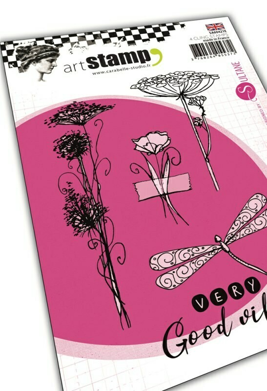 Set de tampons cling A6 : Very good vibes by Sultane - 10x15cm Set de tampons cling A6 : Very good vibes by Sultane - 10x15cm