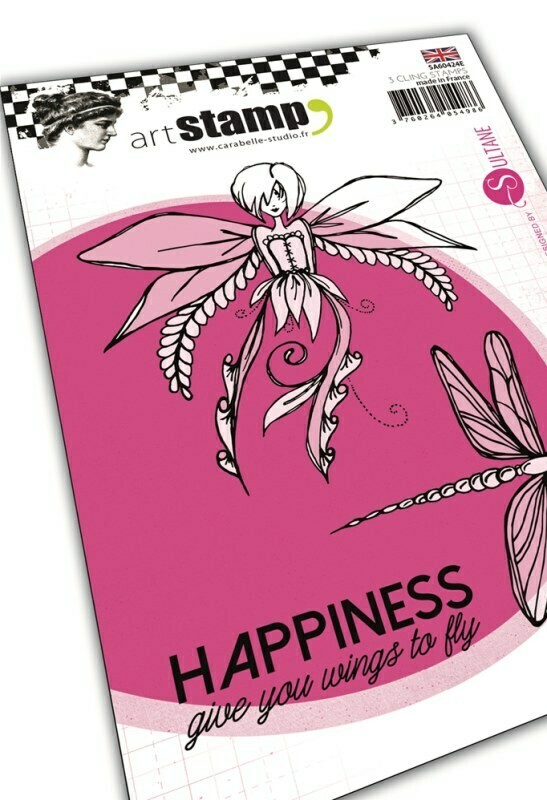 Set de tampons cling A6 : Happiness by Sultane - 10x15cm Set de tampons cling A6 : Happiness by Sultane - 10x15cm