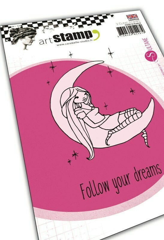 Set de tampons cling A6 : Follow your dreams by Sultane - 10x15cm Set de tampons cling A6 : Follow your dreams by Sultane - 10x15cm