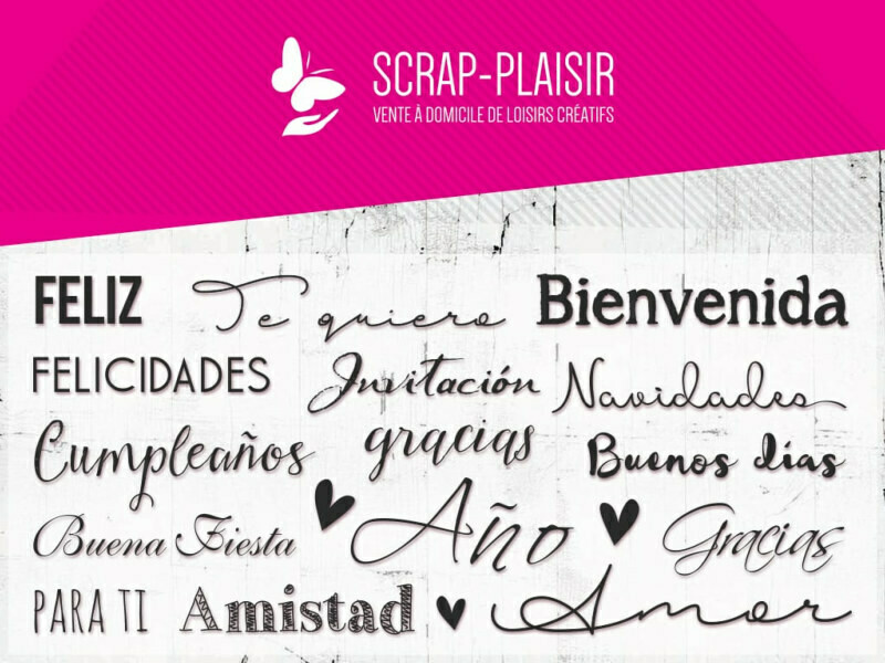 Set de 18 tampons clear expressions carterie - espagnol - 10x21cm Set de 18 tampons clear expressions carterie - espagnol - 10x21cm