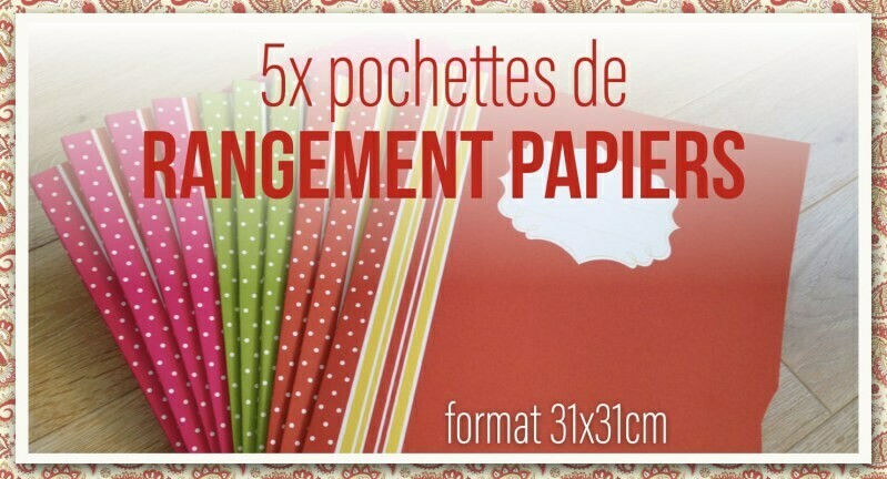 Lot de 5 pochettes à papiers Lot de 5 pochettes à papiers