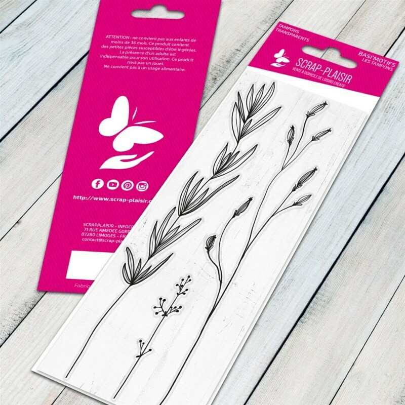 Set de 3 tampons clear graminées 1 - 13x5,5cm Set de 3 tampons clear graminées 1 - 13x5,5cm