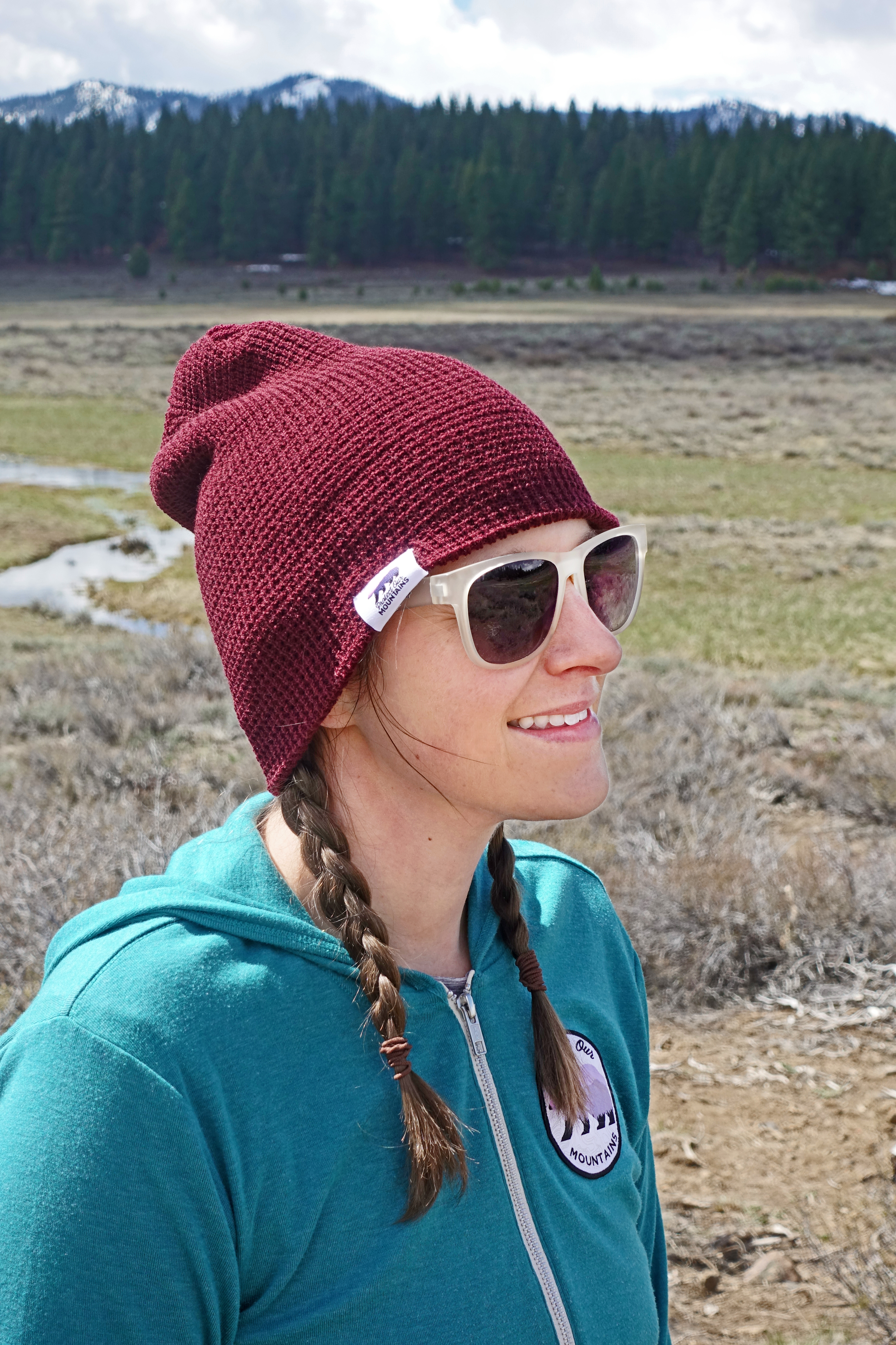 Protect Our Mountains Waffle Knit Beanie 00011