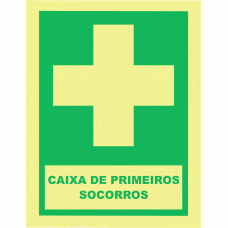 Sinalética Caixa de Primeiros Socorros - Fotoluminescente 150x200