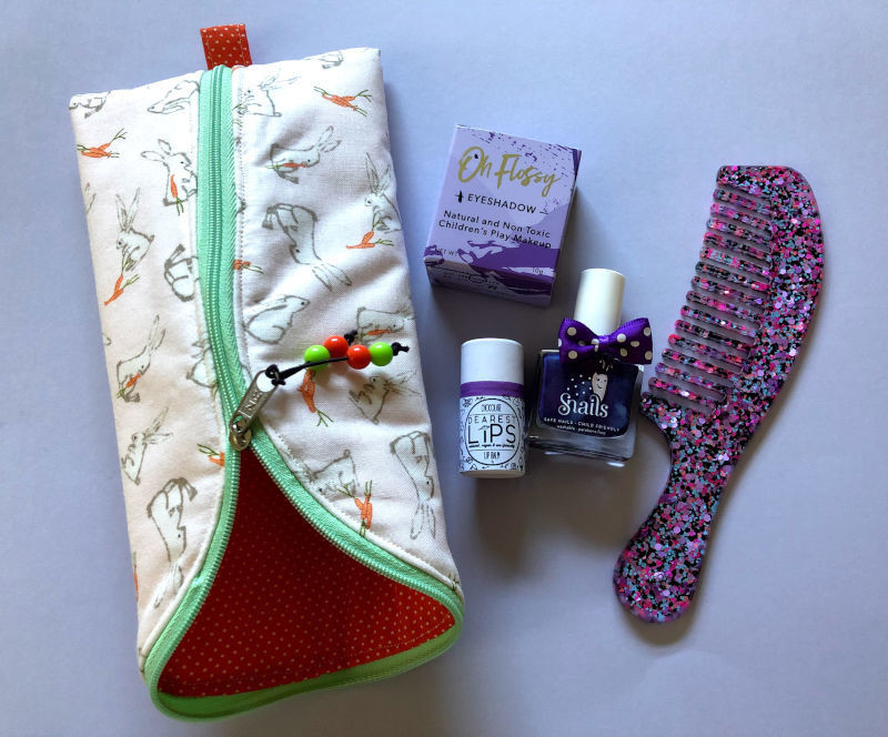 Handmade Makeup Gift Bag - purple bunnies Handmade Makeup Gift Bag - purple bunnies