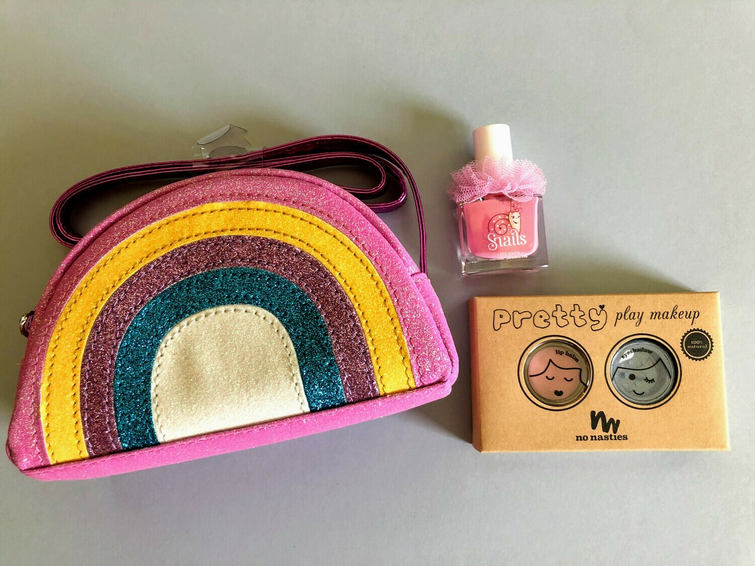 Play Makeup Gift Bag - Pink Glitter Rainbow Play Makeup Gift Bag - Pink Glitter Rainbow