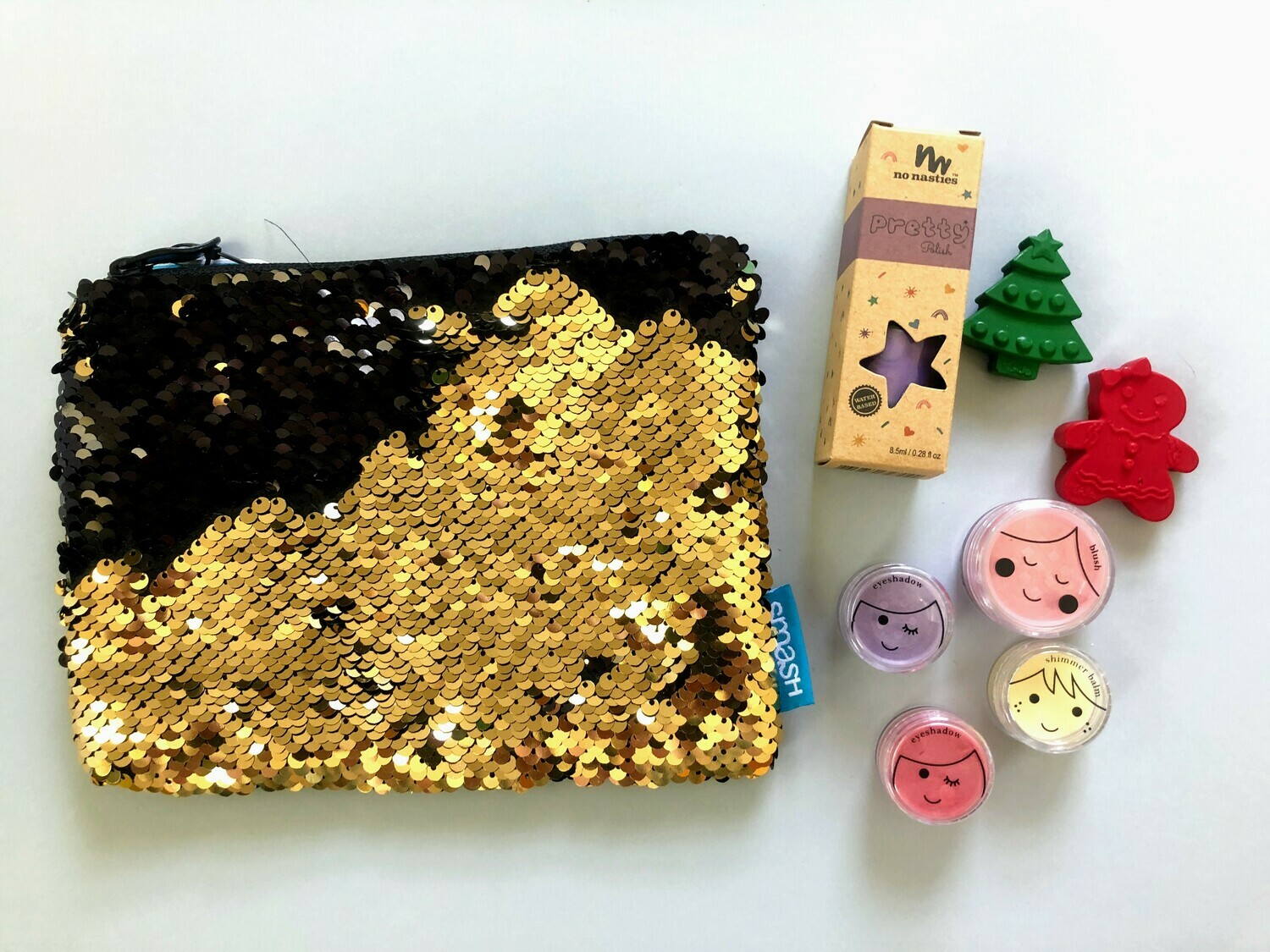 Play Makeup Gift Bag - Black & Gold Sequins Play Makeup Gift Bag - Black & Gold Sequins