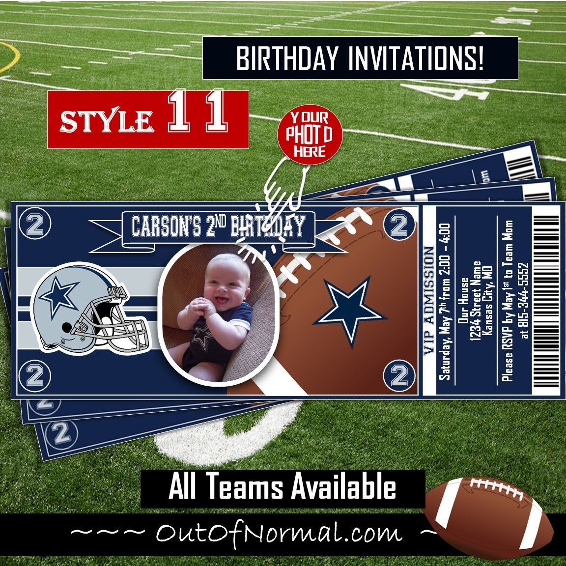 Dallas Cowboys Nfl Football Photo Nfl Football Ticket Horizontal