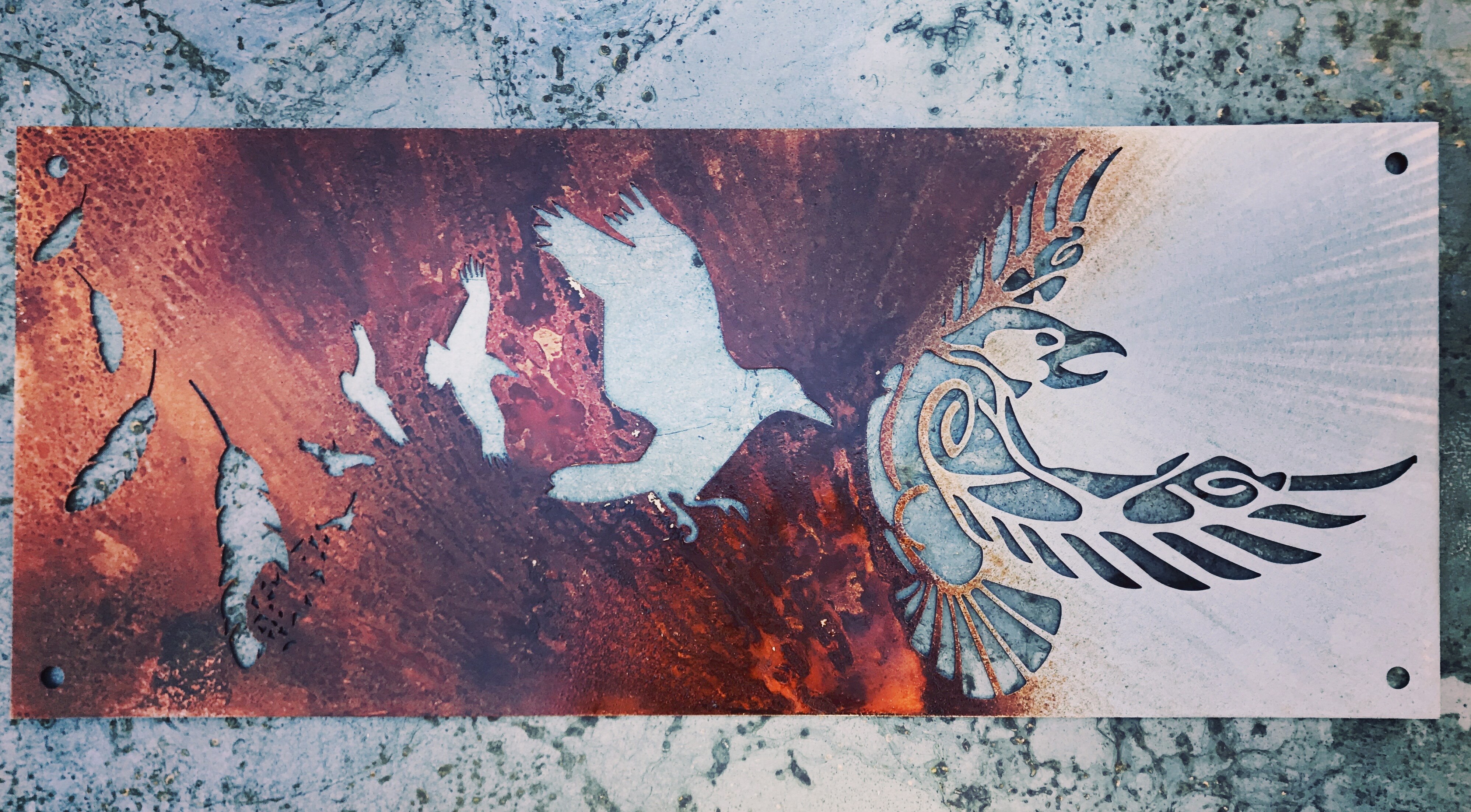 Odin, Pagan Decor, Odins Raven, Viking Wall Art, Raven Wall Art, Metal Raven, Raven Wall Decor, Metal bird wall decor, Scrap Metal Art