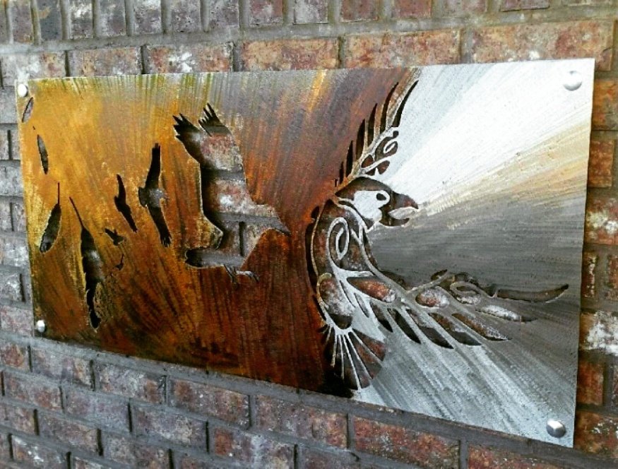 Odin, Pagan Decor, Odins Raven, Viking Wall Art, Raven Wall Art, Metal Raven, Raven Wall Decor, Metal bird wall decor, Scrap Metal Art 1