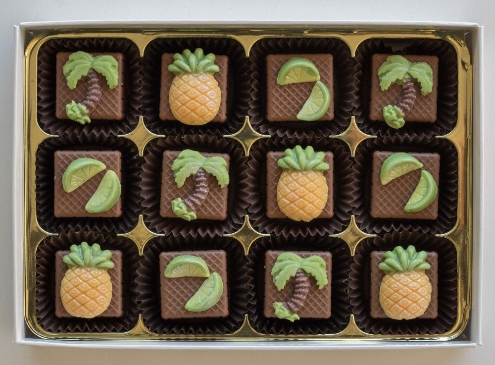 Tropical Tastes - filled with marzipan or flavoured fondant 00025