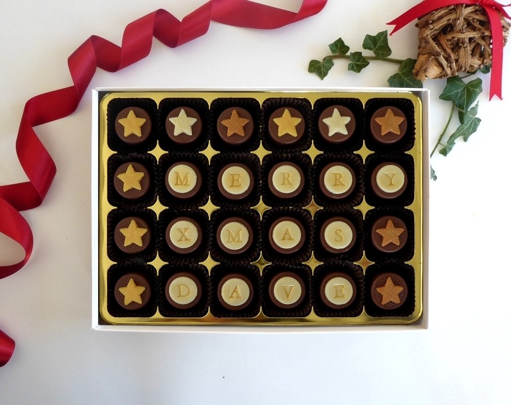Add your message to 24 Christmas Caramel Stars