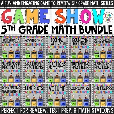 5th Grade Math Game Show Bundle (PowerPoint Games) 5th Grade Math Game Show Bundle (PowerPoint Games)