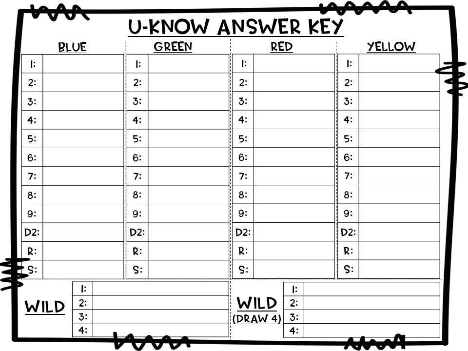 Make Your Own U-Know Game