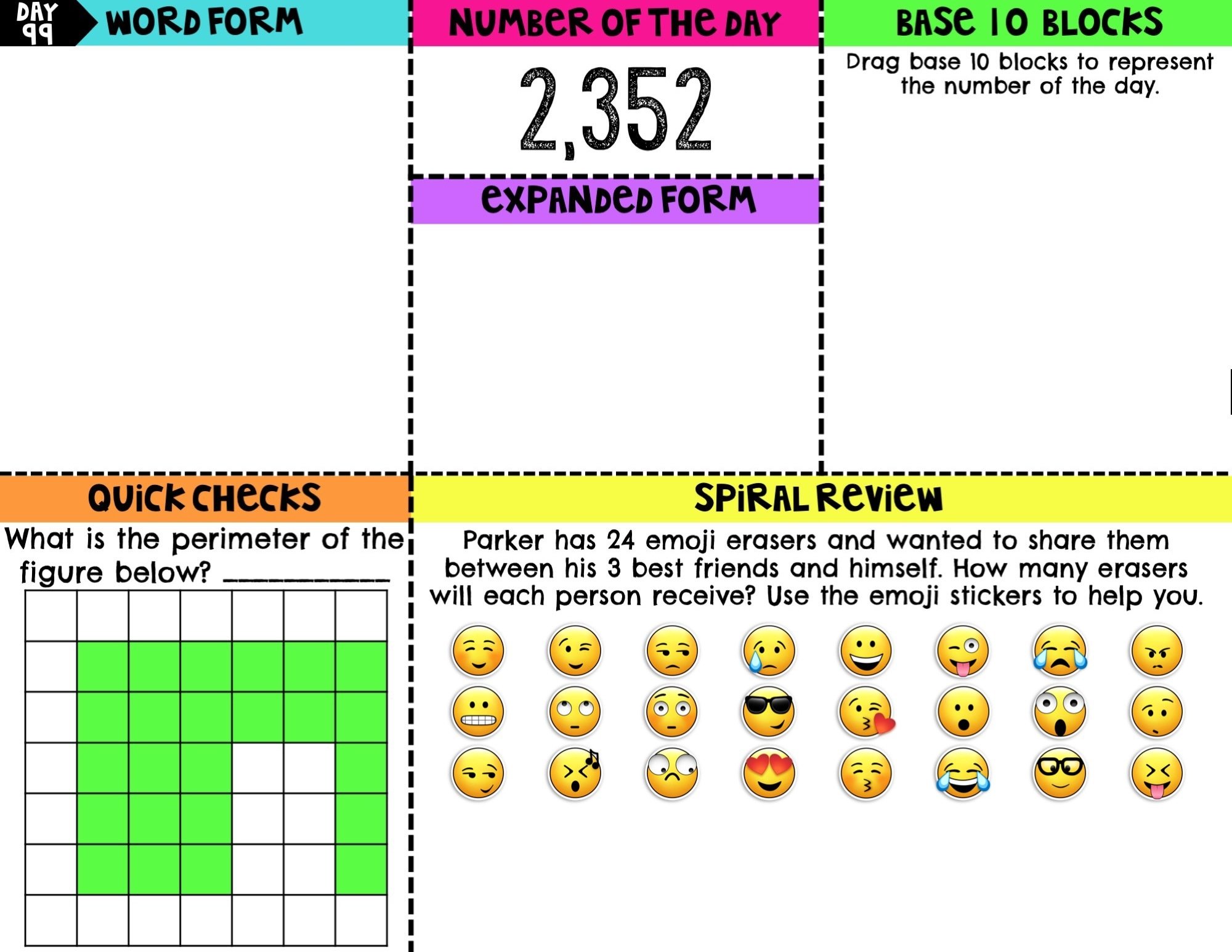 4th Grade Digital Math Warm Ups | Digital Morning Work