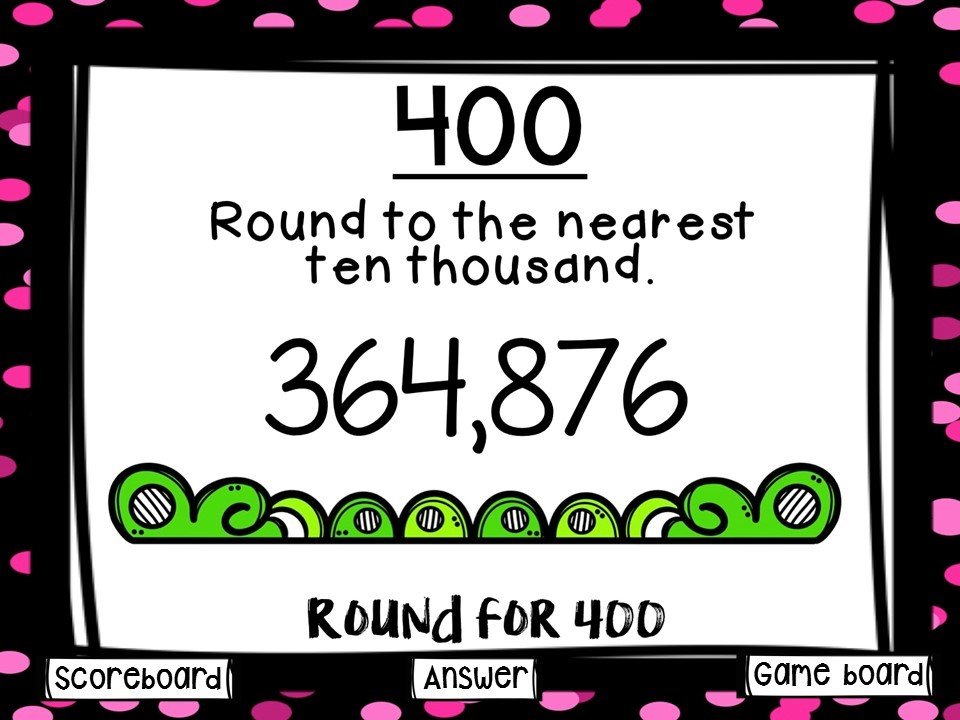 Rounding Whole Numbers Game Show (PowerPoint Game)