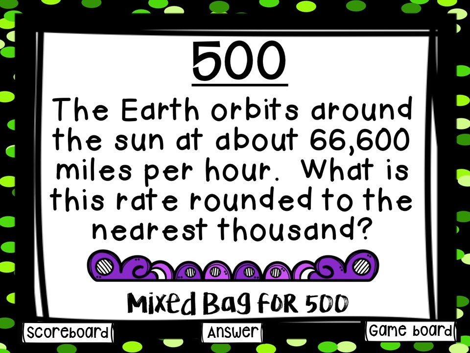 Rounding Whole Numbers Game Show (PowerPoint Game)