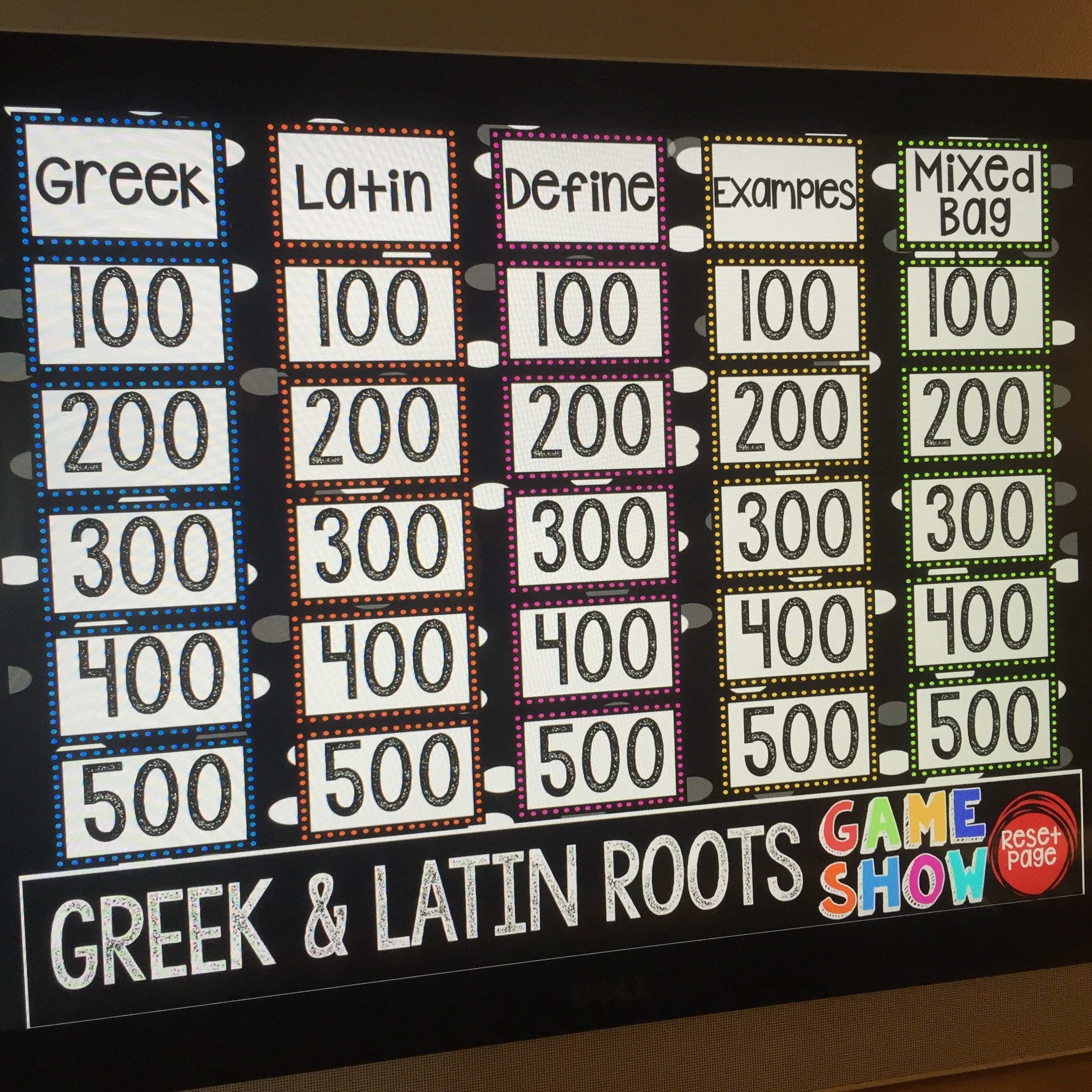 Greek and Latin Roots Game Show (PowerPoint Game)