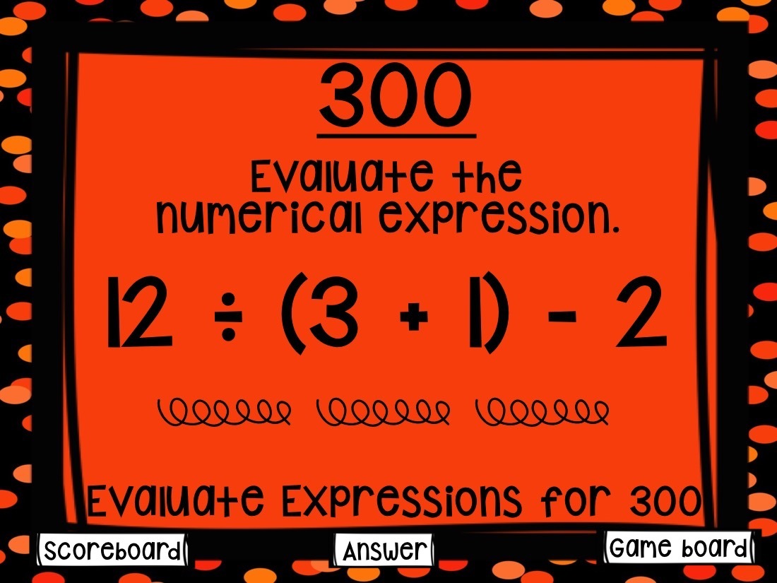 Numerical Expressions Game Show (PowerPoint Game)