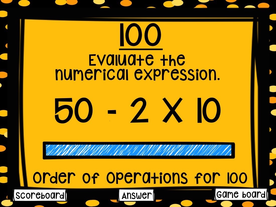 Numerical Expressions Game Show (PowerPoint Game)