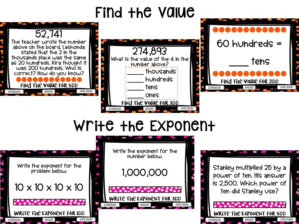 Powers of 10 Game Show (PowerPoint Game)