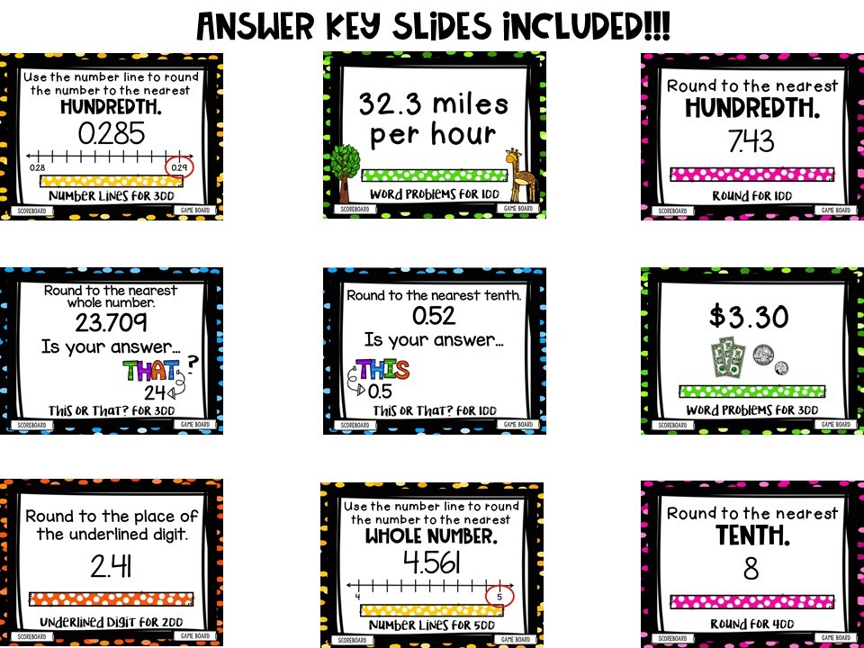 Rounding Decimals Game Show (PowerPoint Game)