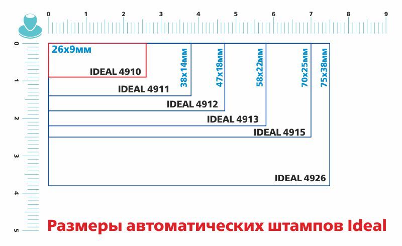 Штамп Автоматический Trodat printy 4912 Размер поля 47х18мм.