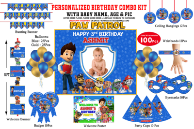 Personalized Paw Patrol Birthday Party Welcome Poster 1 5ft X 1ft
