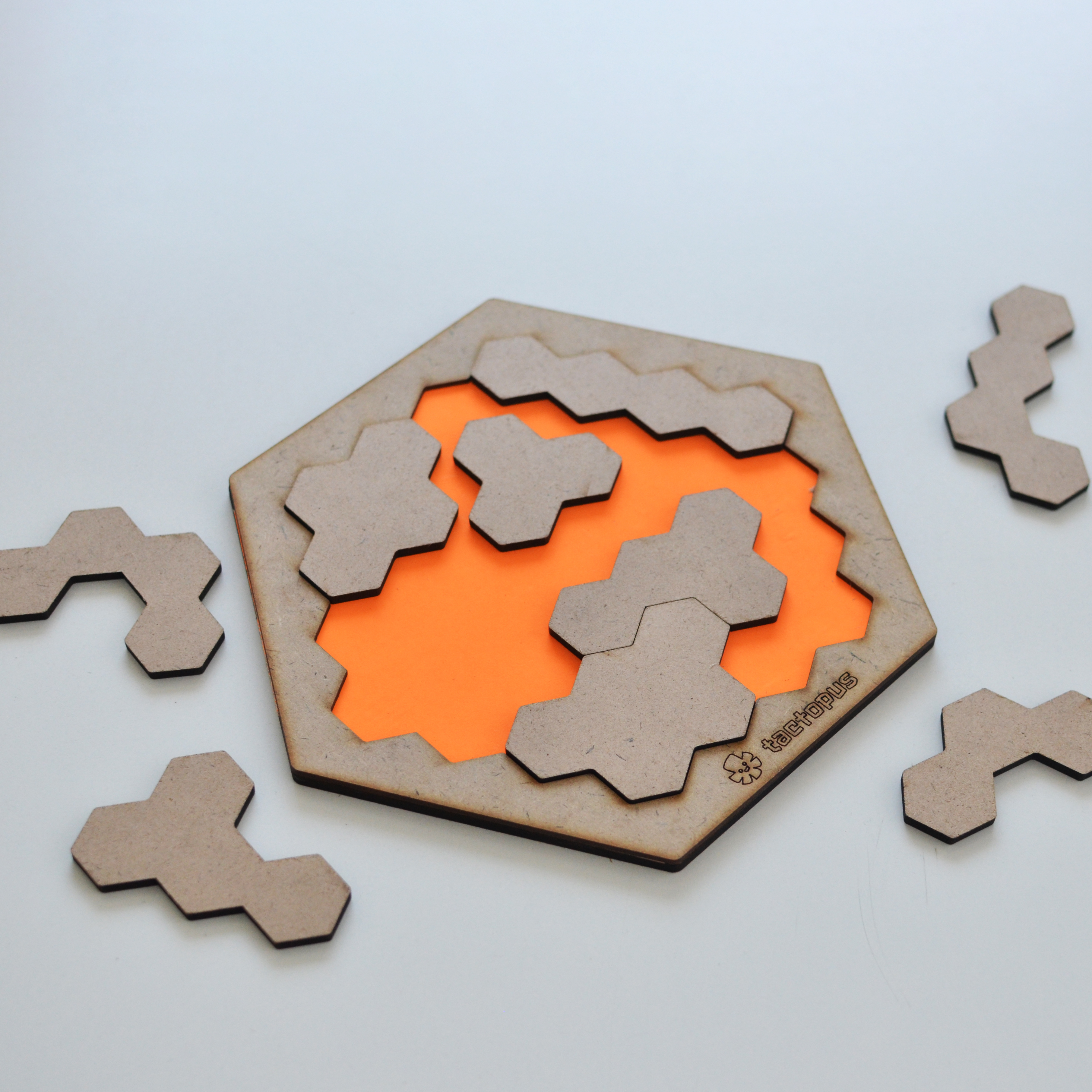 Hexagonal Tetromino Puzzle Board TA_MG_004