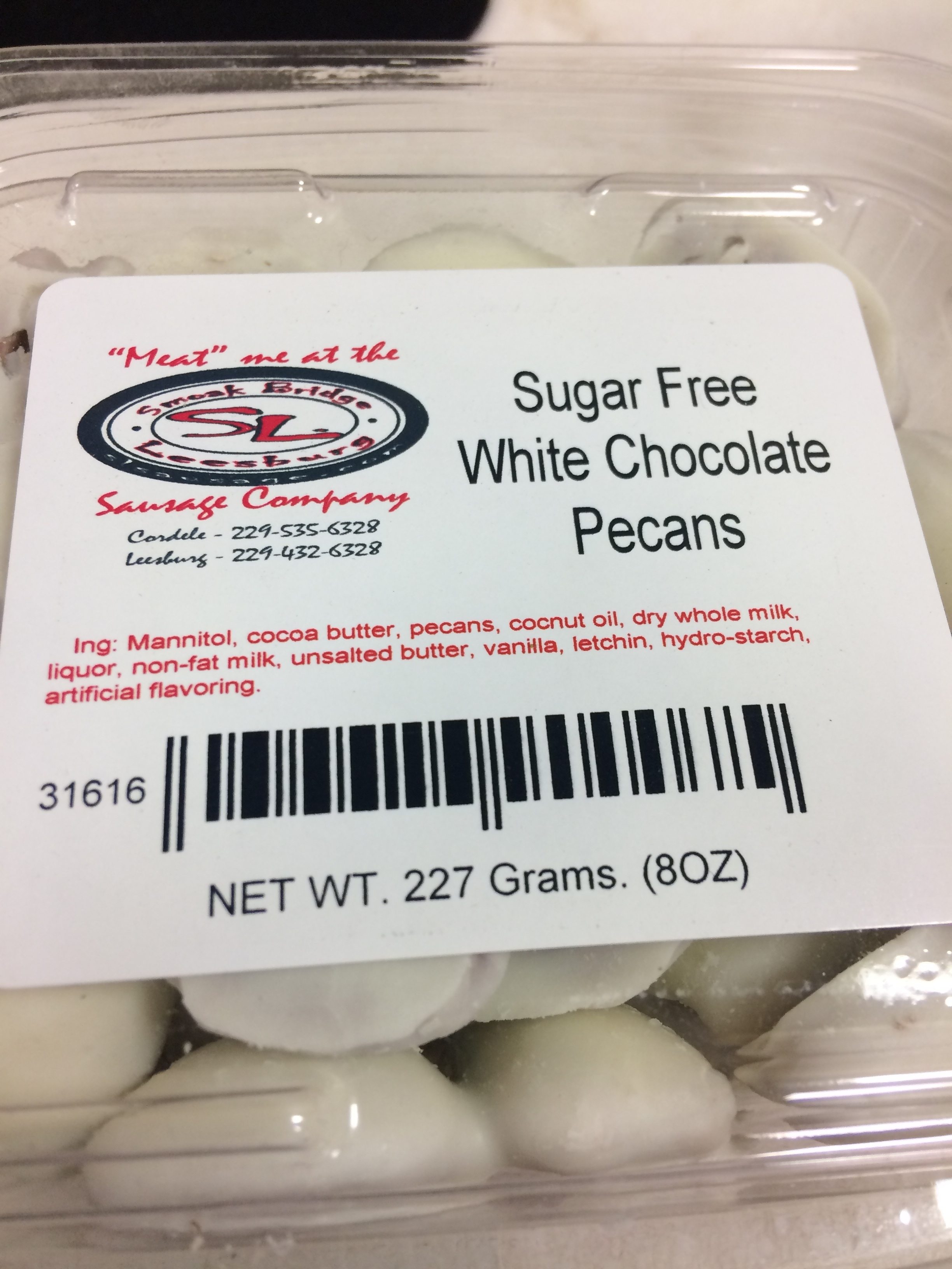 Sugar Free White Chocolate Pecans 00000