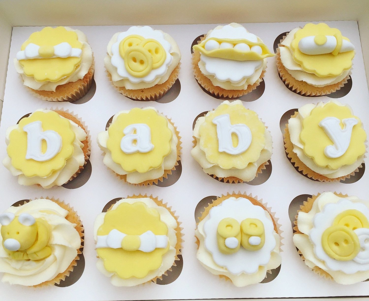 Lemon Baby Shower Cupcakes