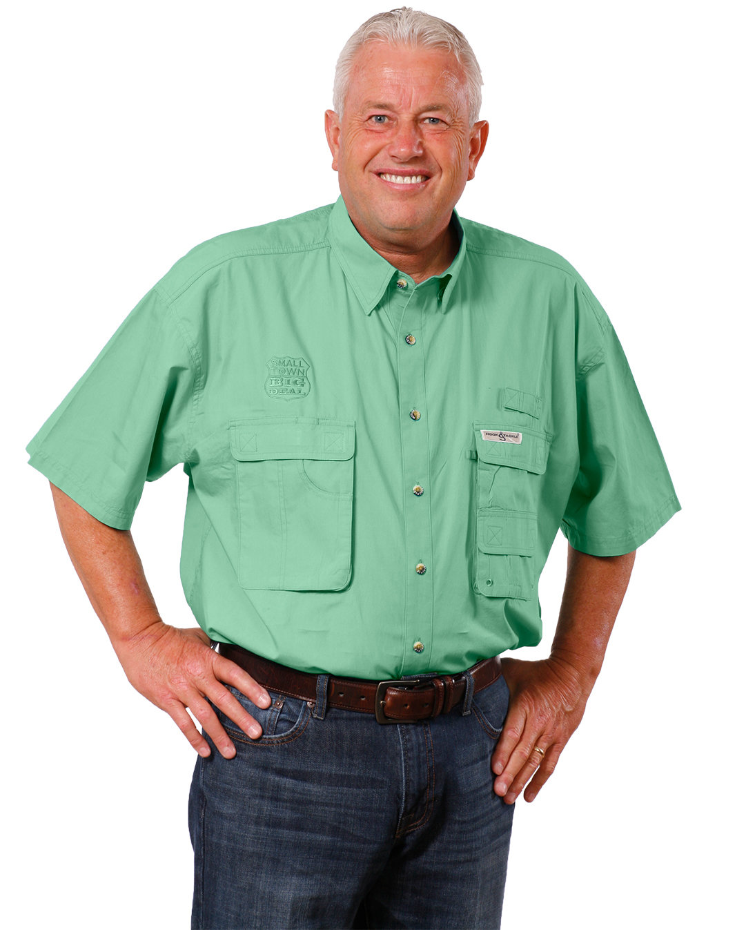 Hook & Tackle Men's Gulf Stream Short-Sleeve Fishing Shirt STCBA