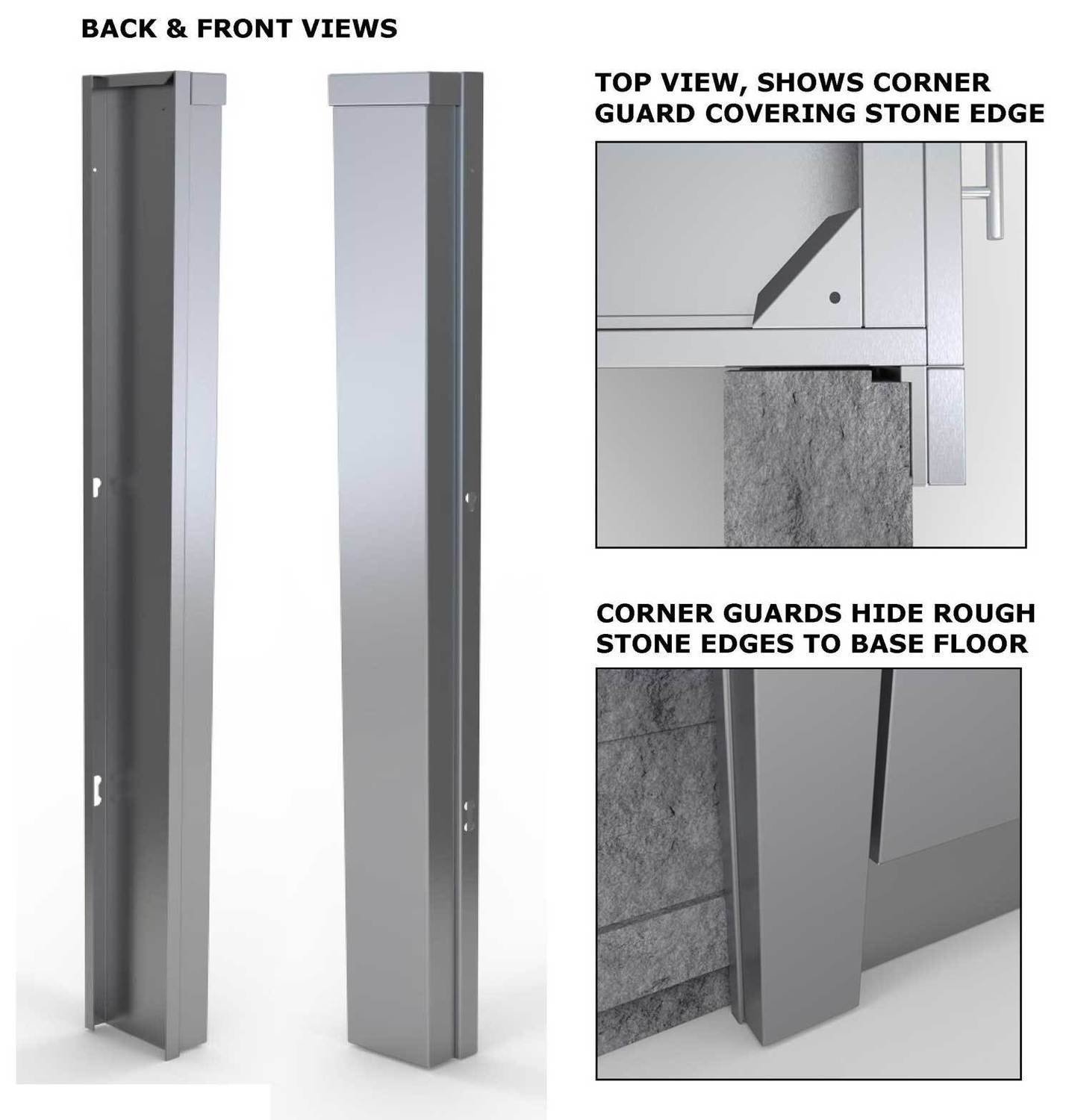 3 End Corner Guard Panel For Left Side Of Base Cabinets Item No