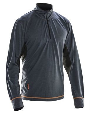 Sweater Dry-Tech Merinowolle grau / schwarz Sweater Dry-Tech Merinowolle grau / schwarz