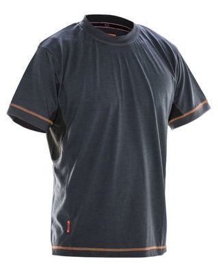 T-Shirt Dry-Tech Merinowolle grau / schwarz T-Shirt Dry-Tech Merinowolle grau / schwarz